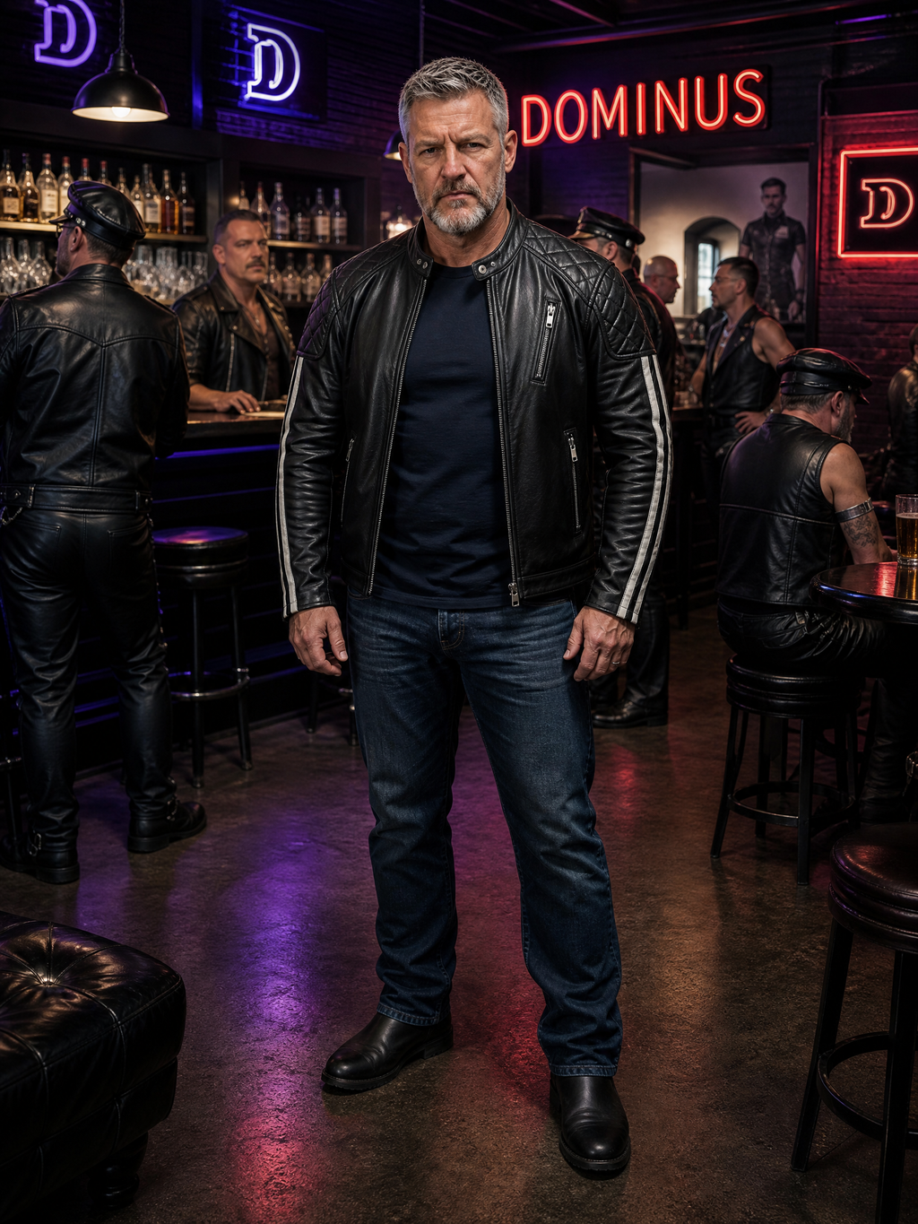 Men’s Black Quilted Leather Motorcycle Jacket