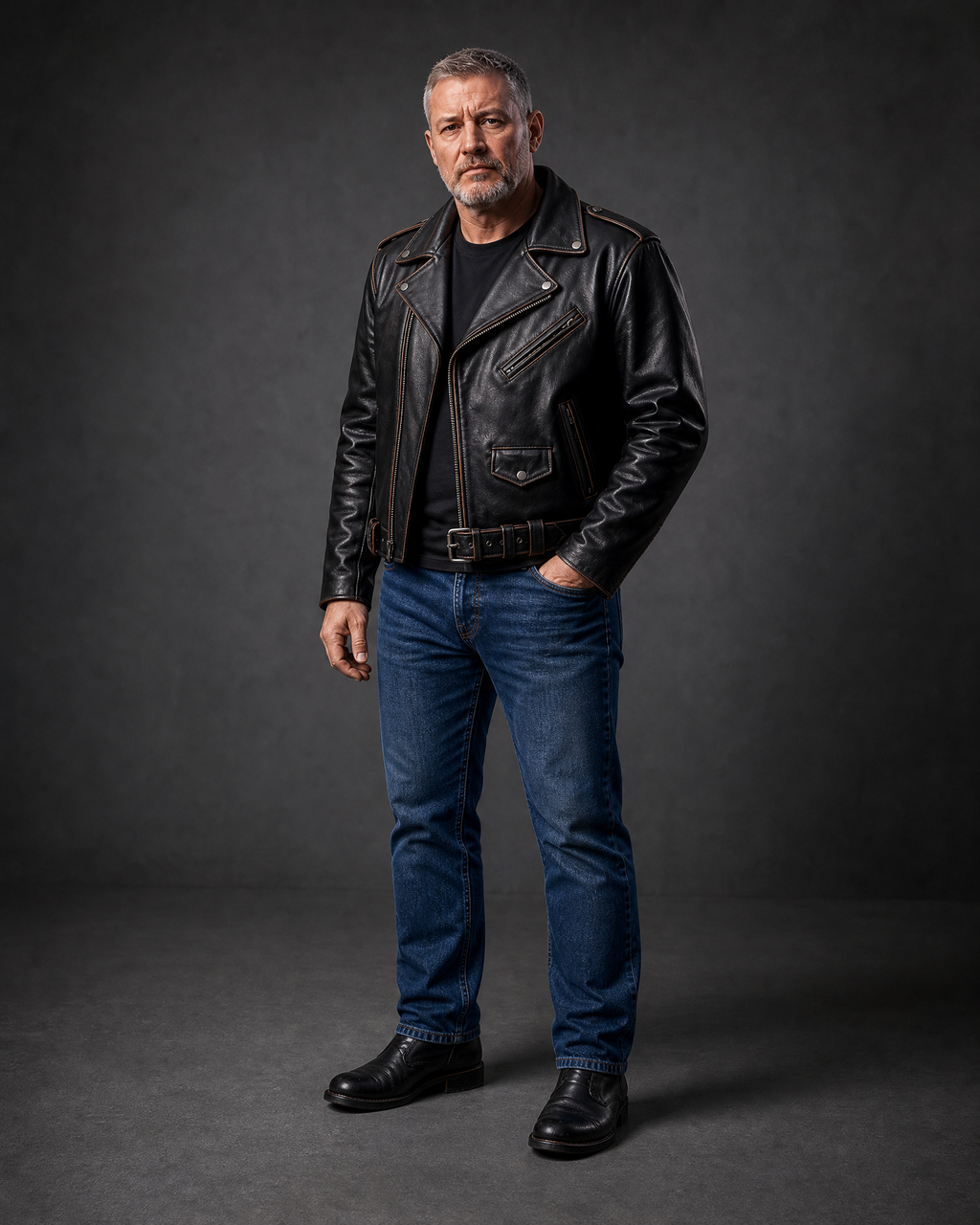 Product image of Classic Marlo Leather Jacket by DOMINUS Leather