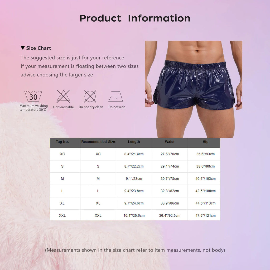Mens Glossy Shorts