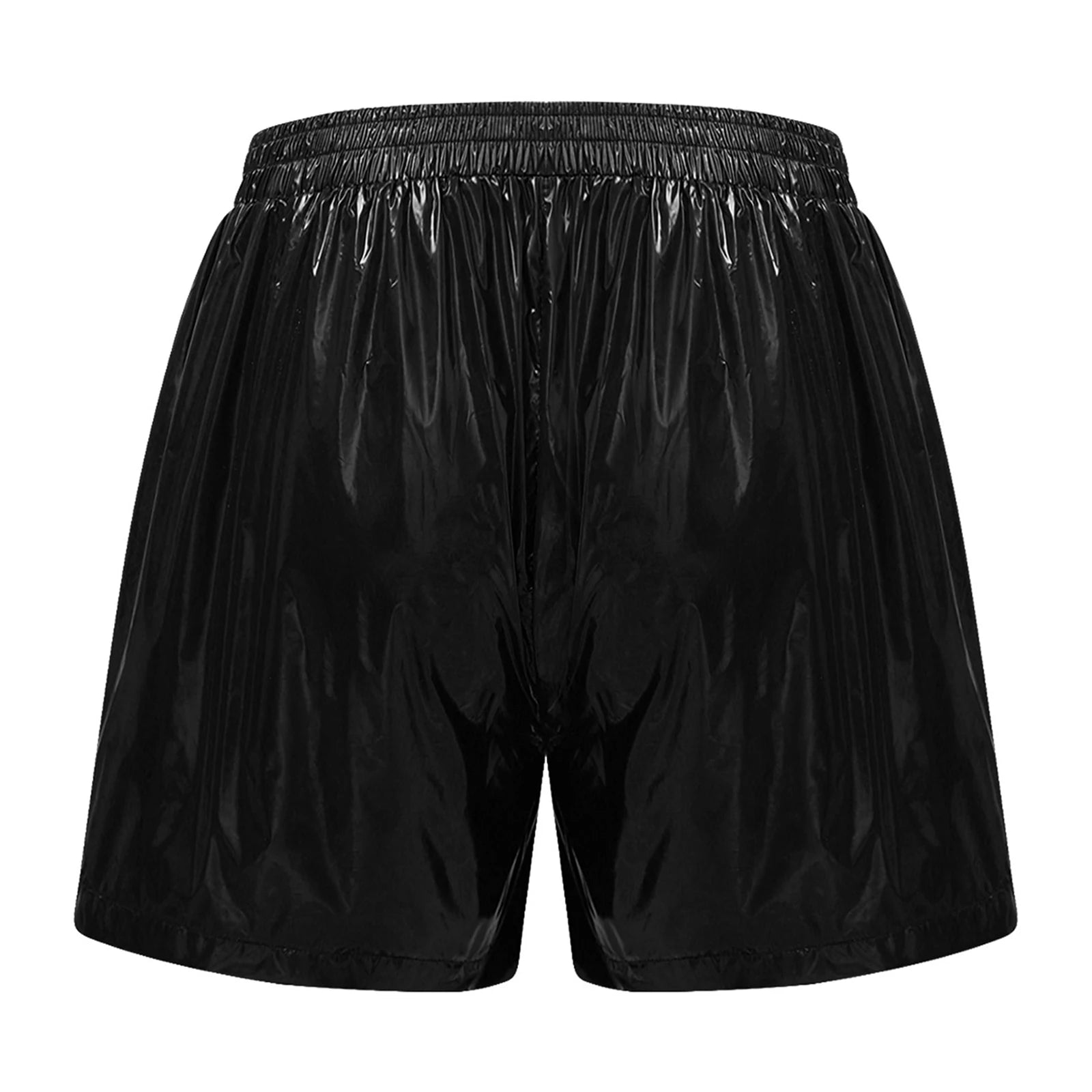 Wet look pvc footy shorts