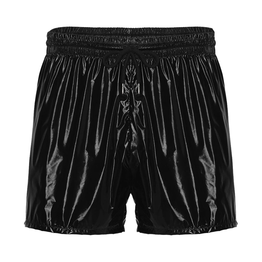 Wet look pvc footy shorts