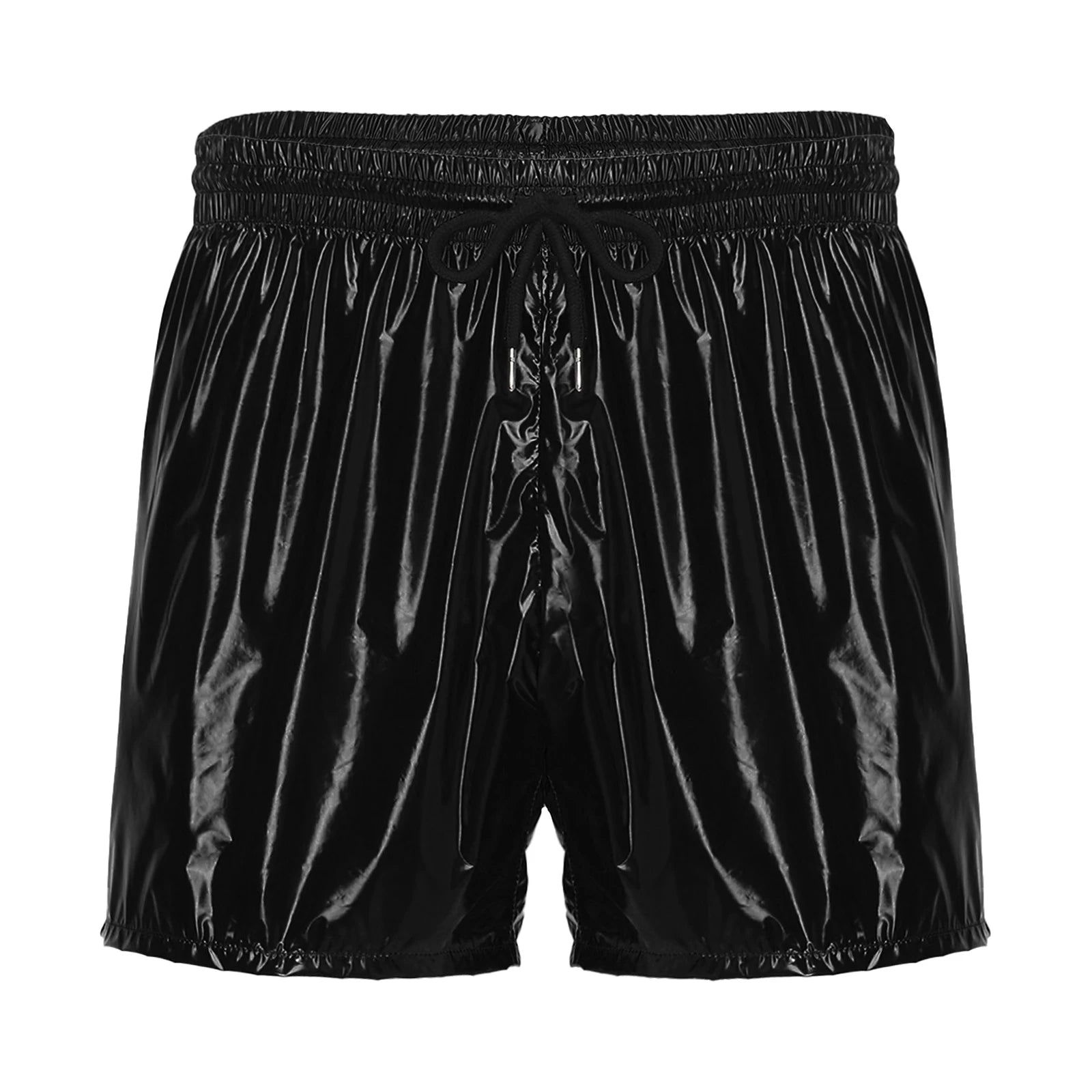 Wet look pvc footy shorts